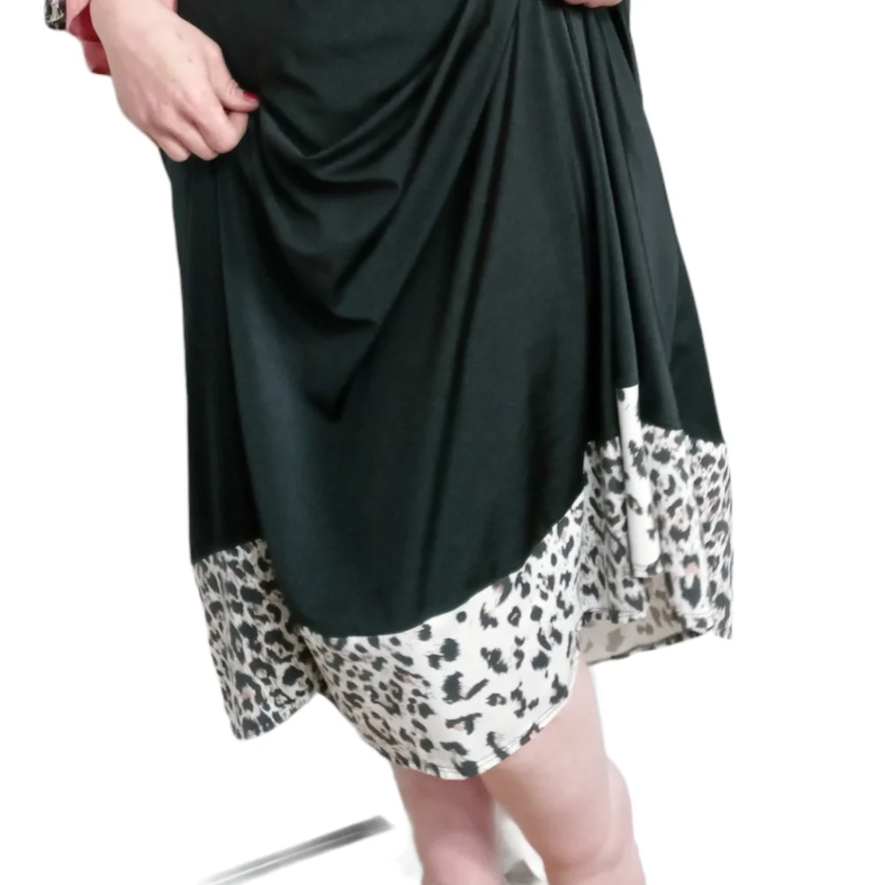 Pin up couture retro pink black body con midi - Picture 11 of 14